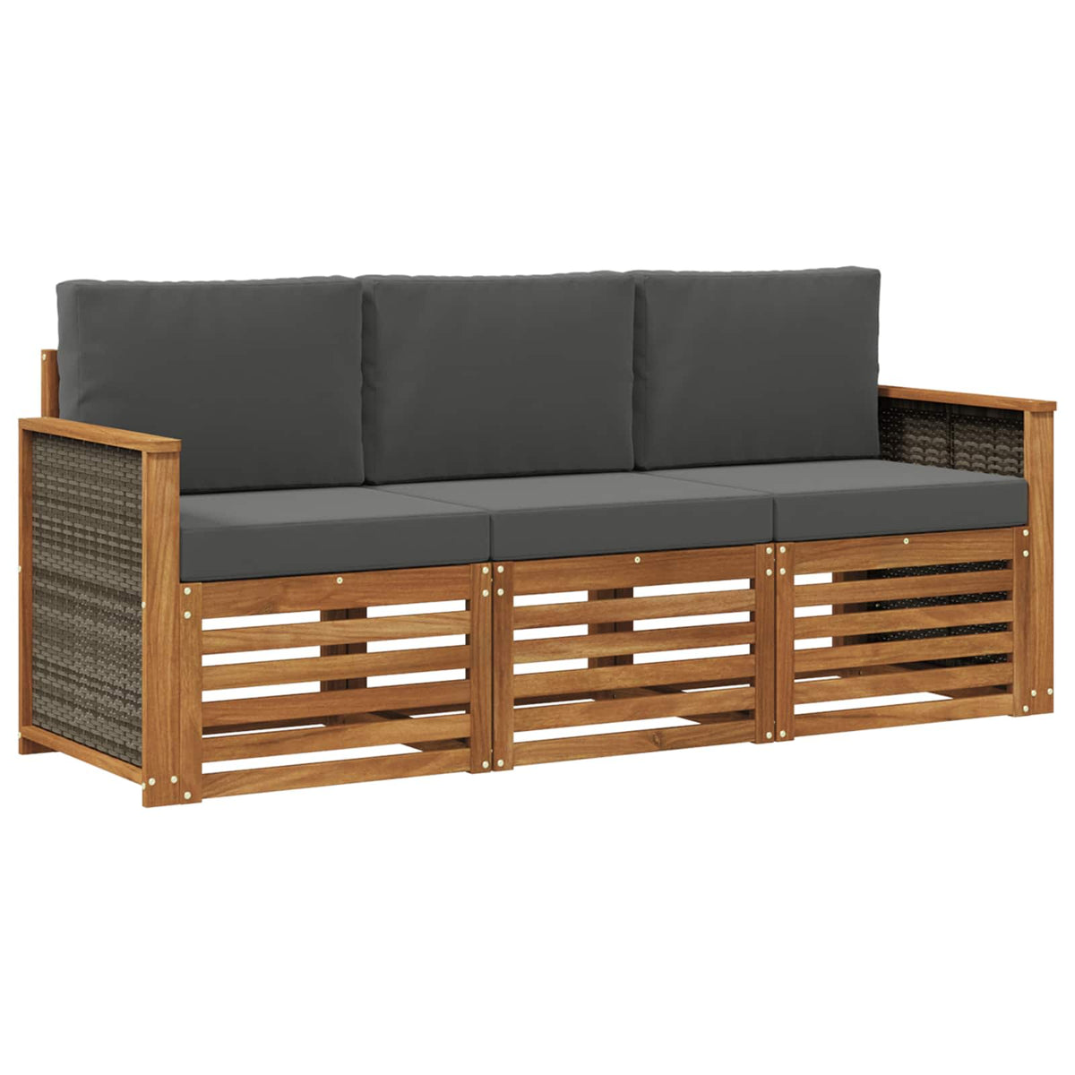 Setovi sofa 3 kom. Čvrsto drvo akacije