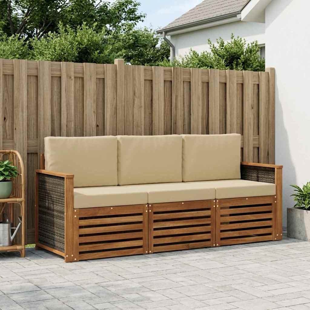 Setovi sofa 3 kom. Čvrsto drvo akacije