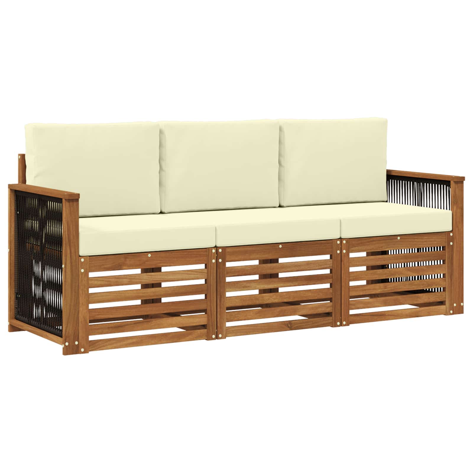 Setovi sofa s jastukom 3 pcs Čvrsto drvo akacije