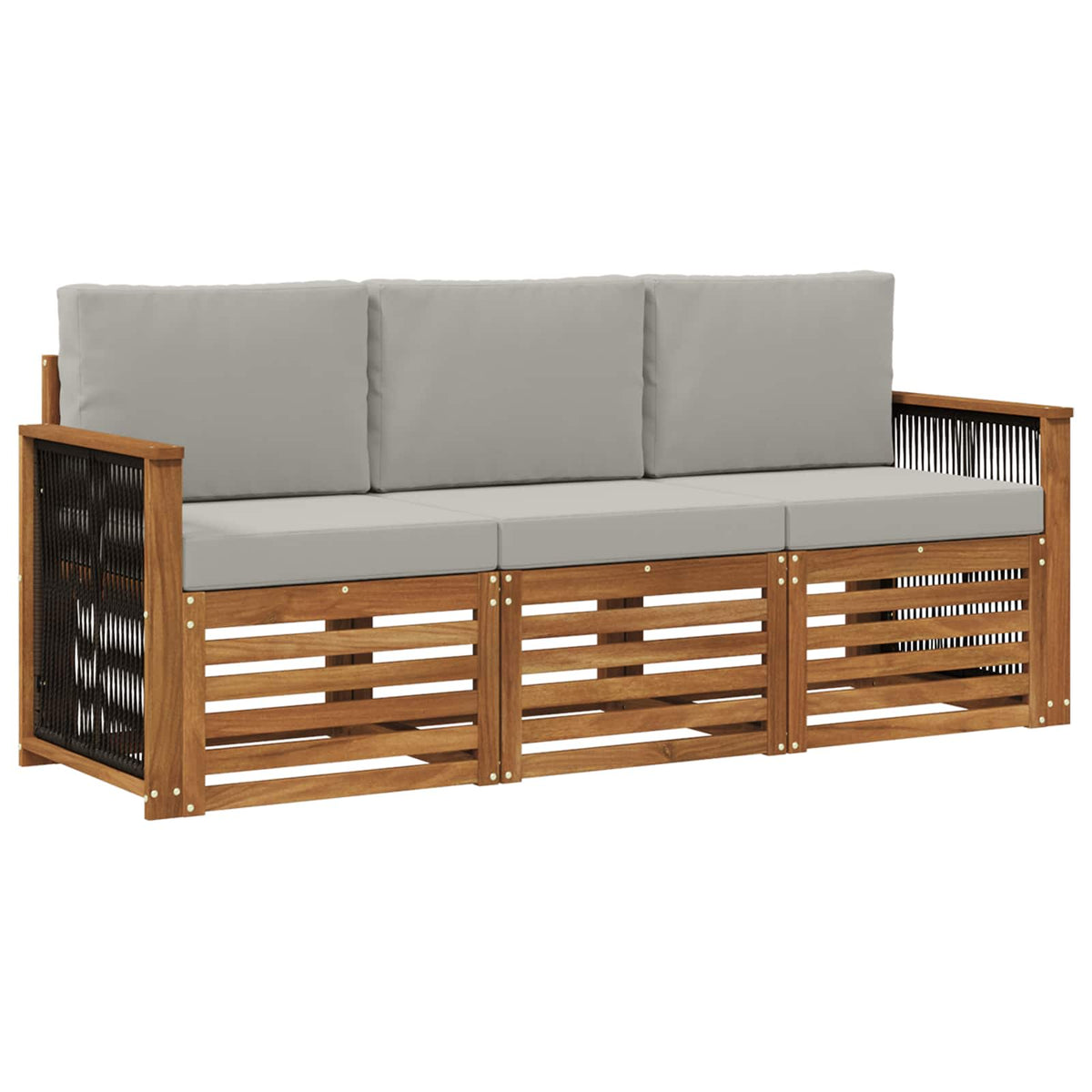 Setovi sofa 3 kom. Čvrsto drvo akacije
