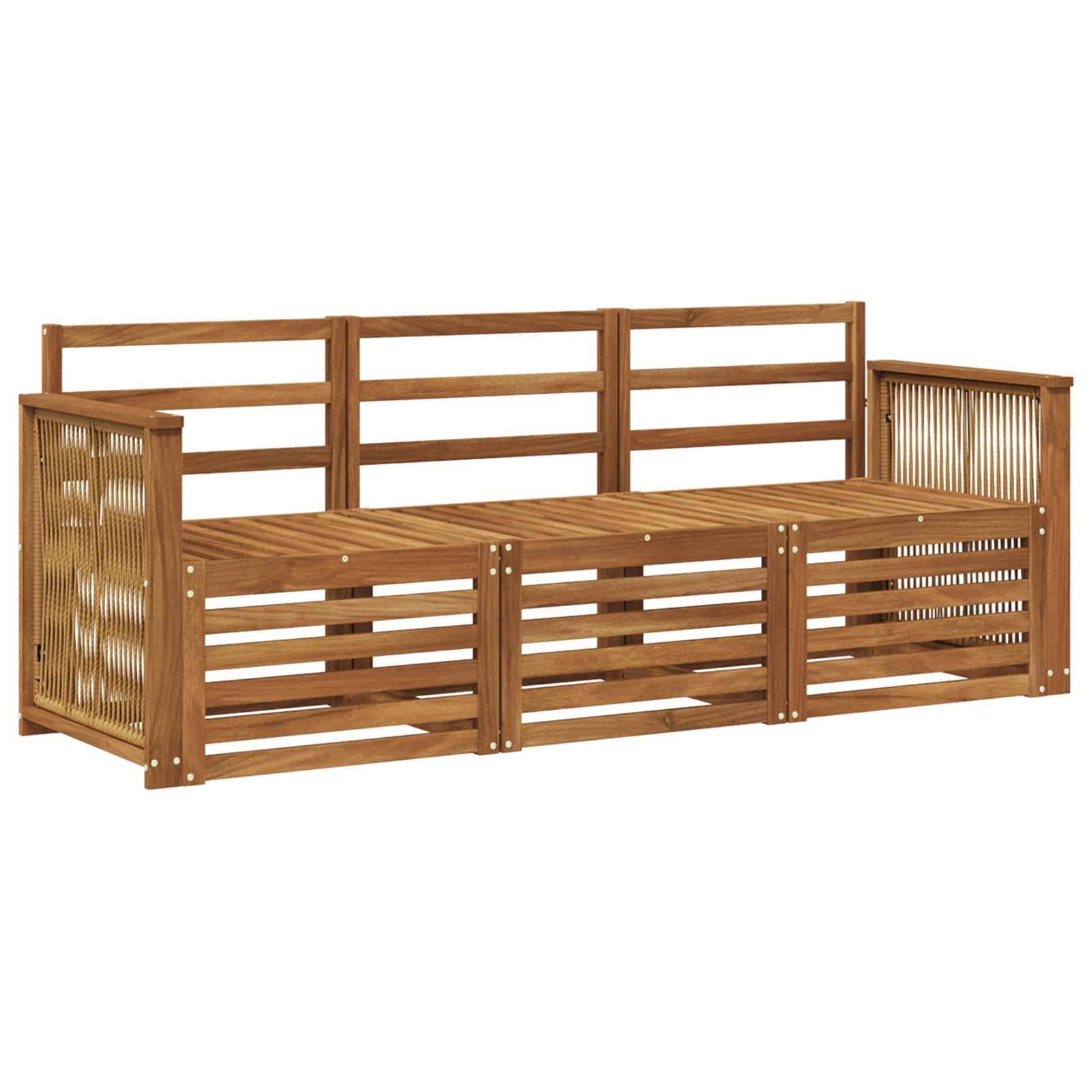 Setovi sofa 3 pcs Čvrsto drvo akacije