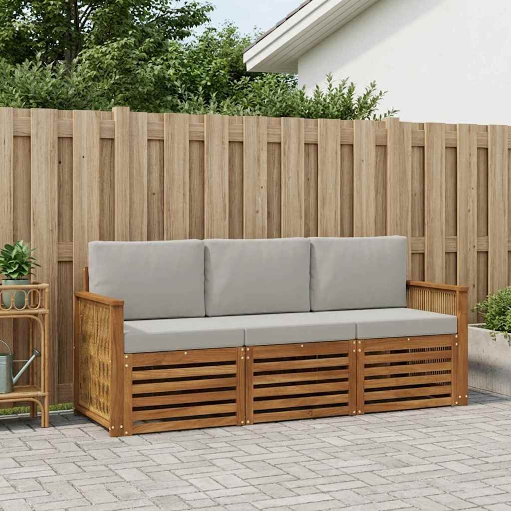 Setovi sofa s jastukom 3 pcs Čvrsto drvo akacije