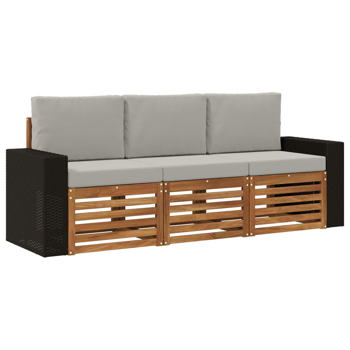 Setovi sofa 3 kom. Čvrsto drvo akacije