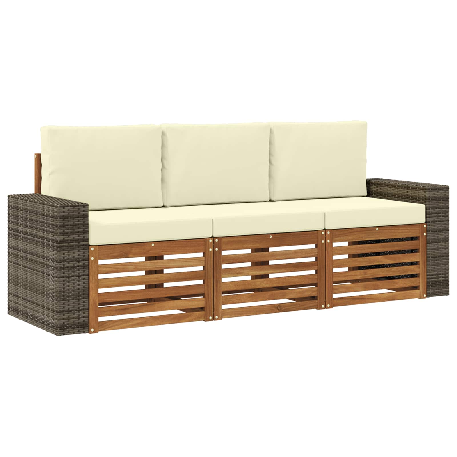 Setovi sofa s jastukom 3 pcs Čvrsto drvo akacije