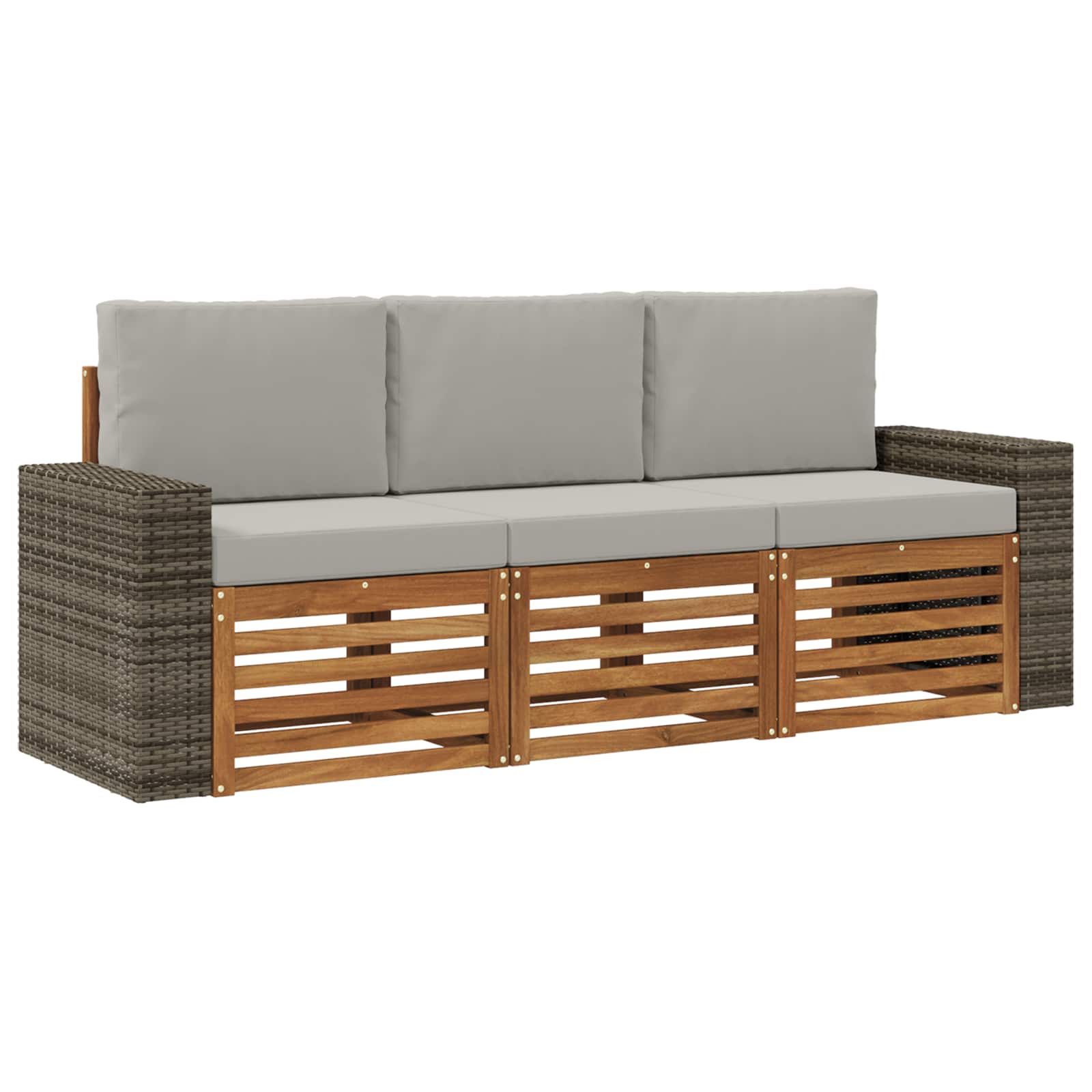 Setovi sofa s jastukom 3 pcs Čvrsto drvo akacije