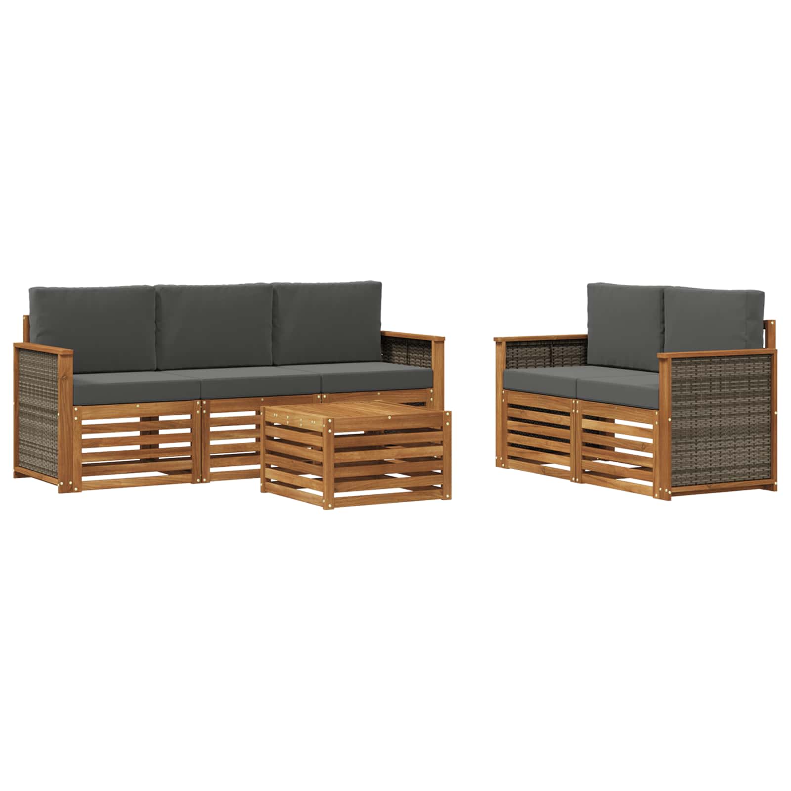 Setovi sofa Čvrsto drvo akacije
