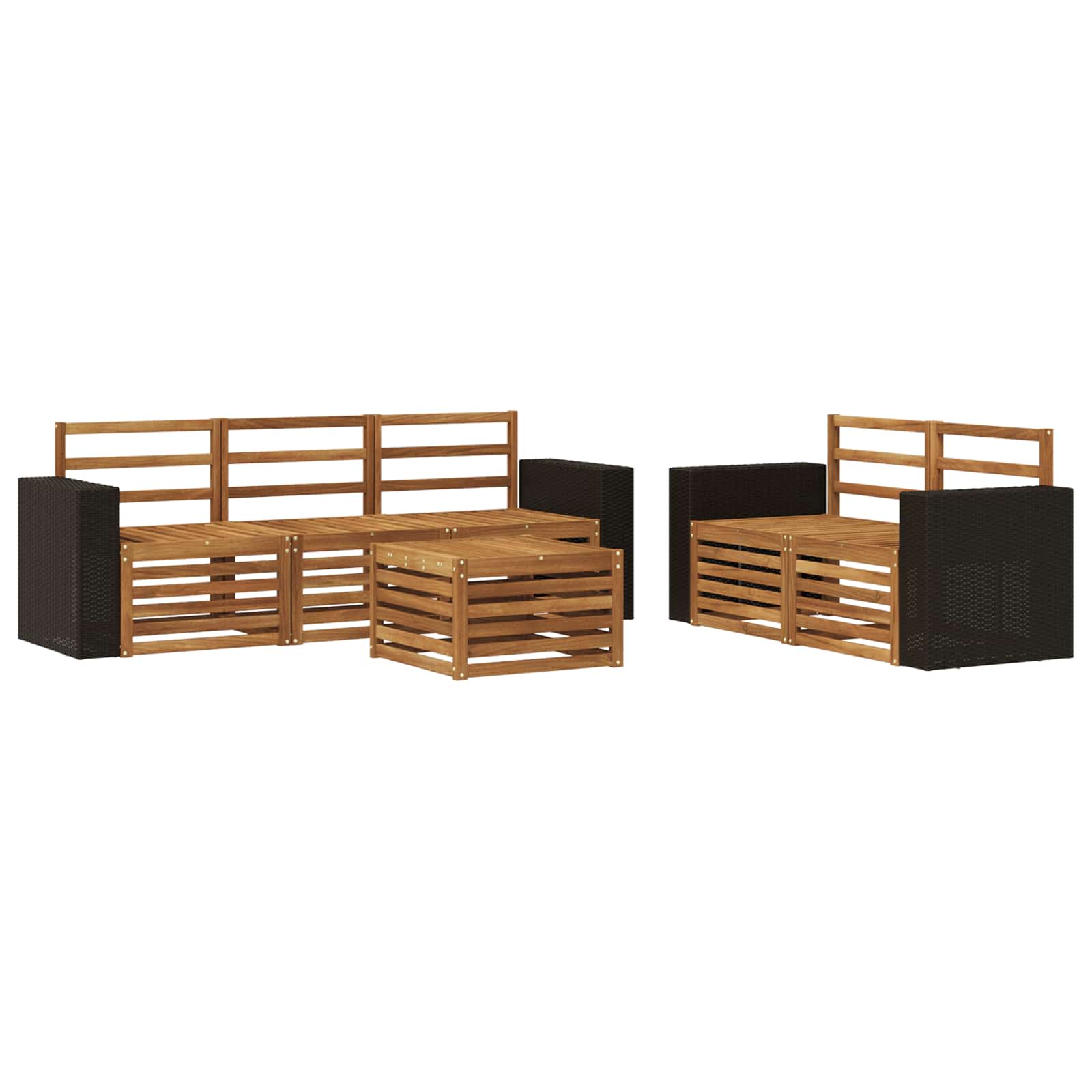 Setovi sofa Čvrsto drvo akacije