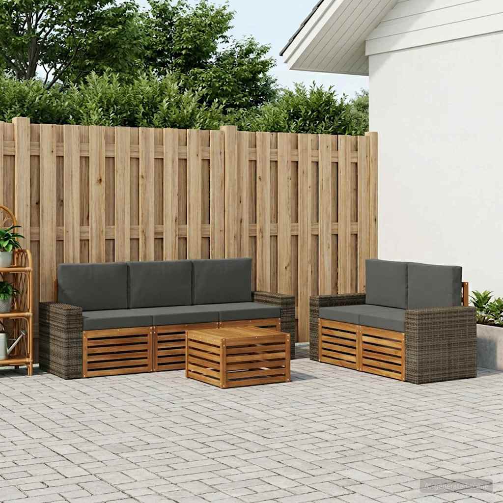 Setovi sofa Čvrsto drvo akacije