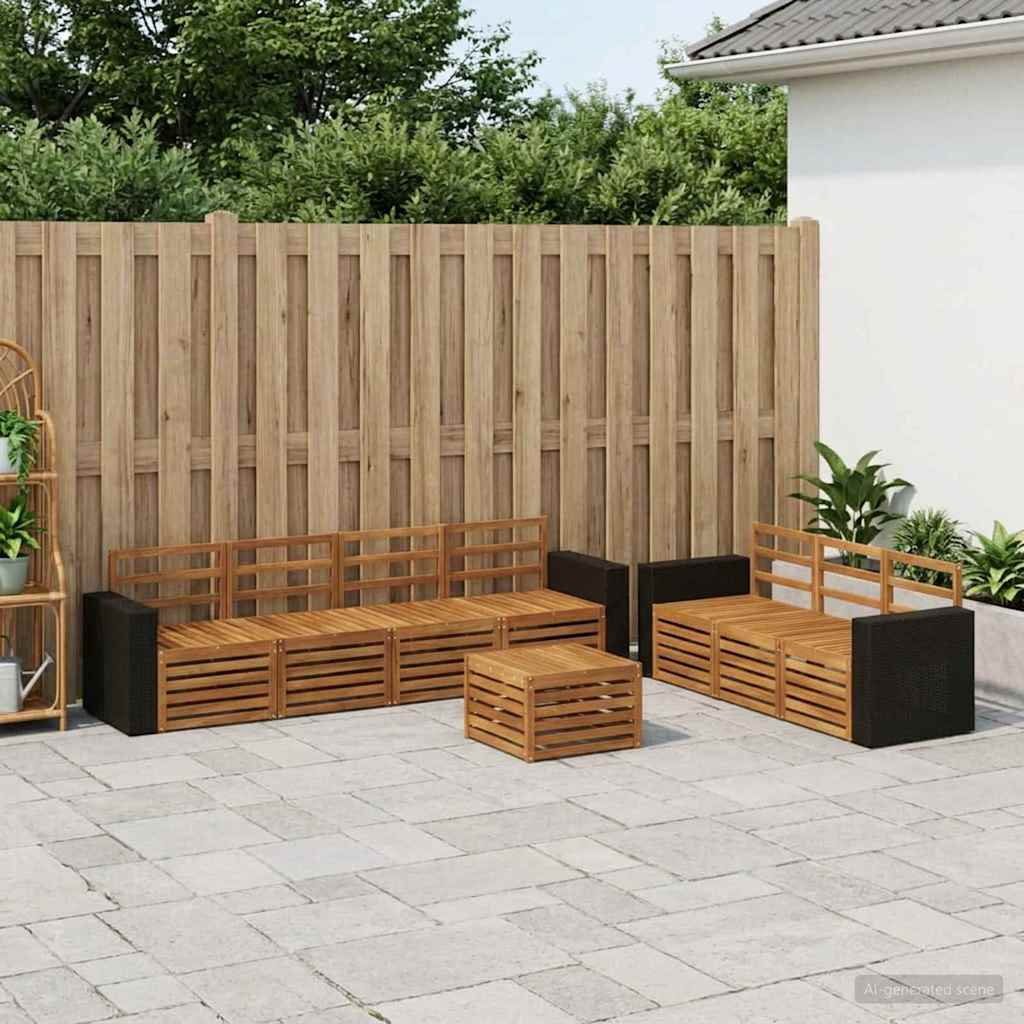 Setovi sofa 8 pcs Čvrsto drvo akacije