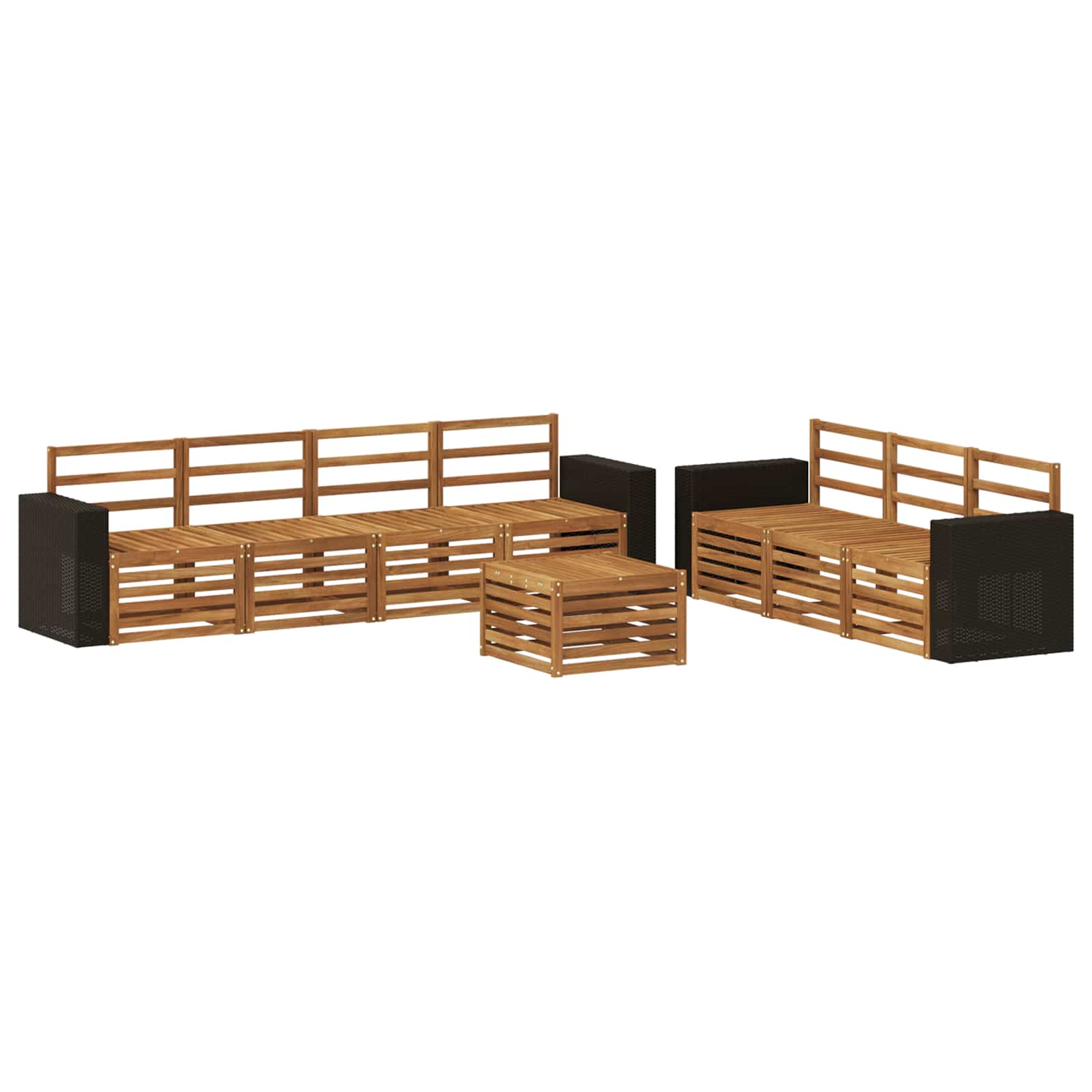 Setovi sofa 8 pcs Čvrsto drvo akacije