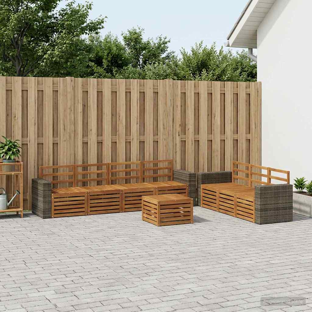 Setovi sofa 8 pcs Čvrsto drvo akacije