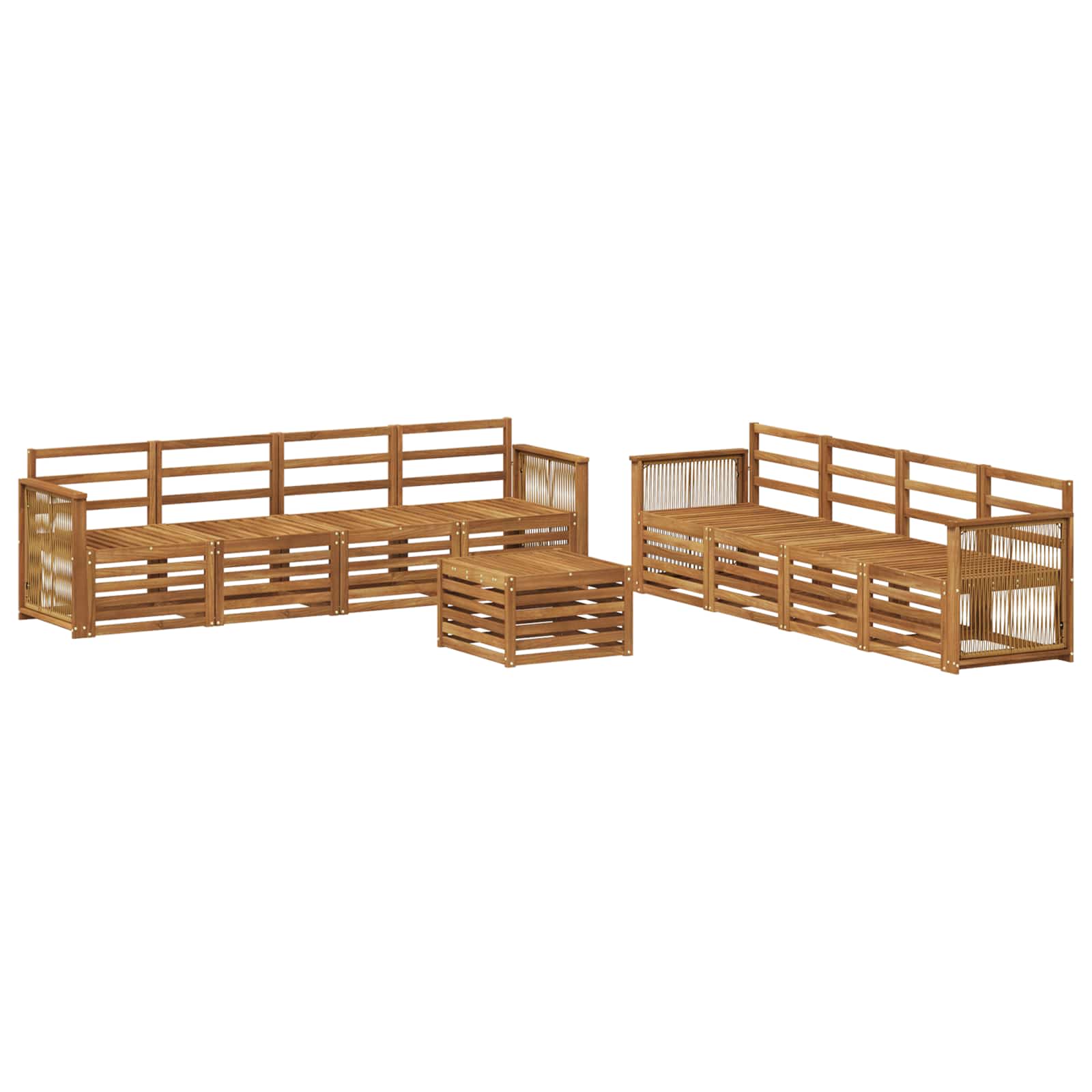 Setovi sofa 9 pcs Čvrsto drvo akacije