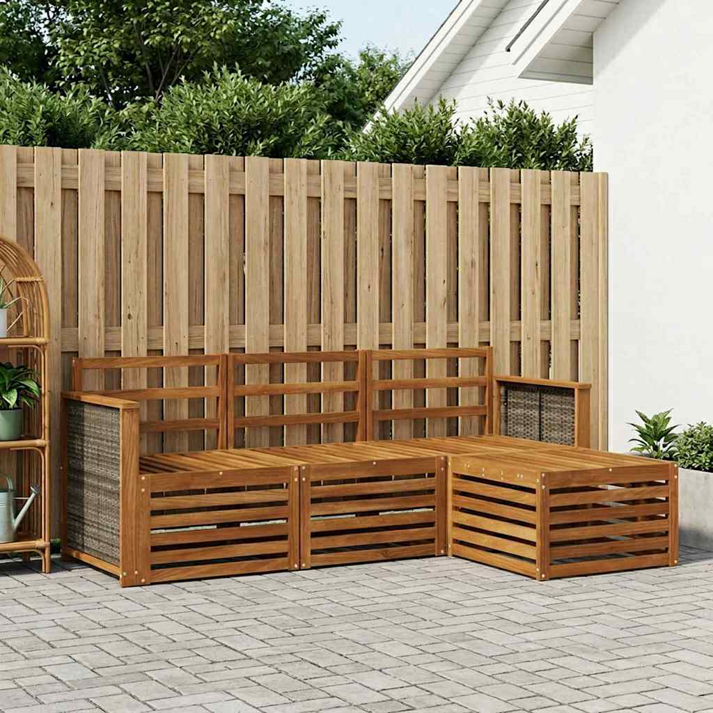 Set vanjskih sofa 4 pcs Prirodna