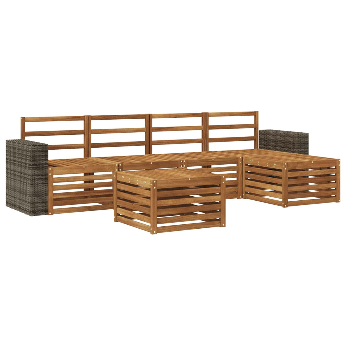 Set vanjskih sofa 6 kom. Prirodna
