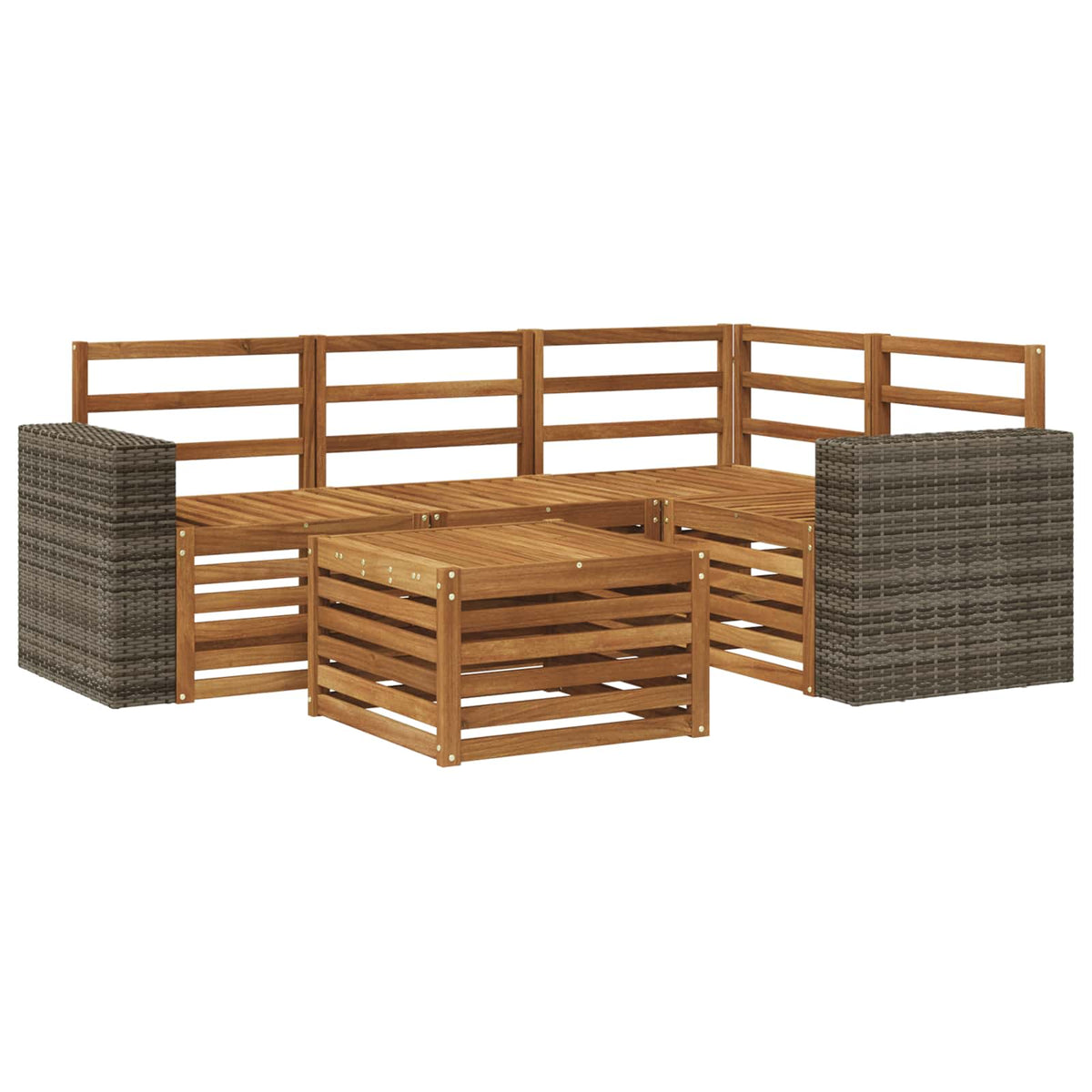 Set vanjskih sofa 5 kom. Prirodna Poliester