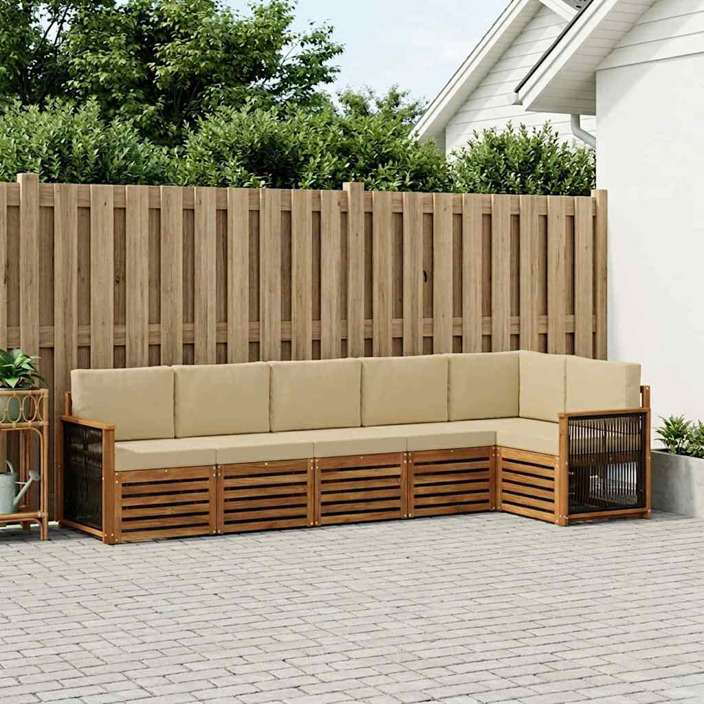 Sekcijska garnitura s jastukom 5 pcs Prirodna