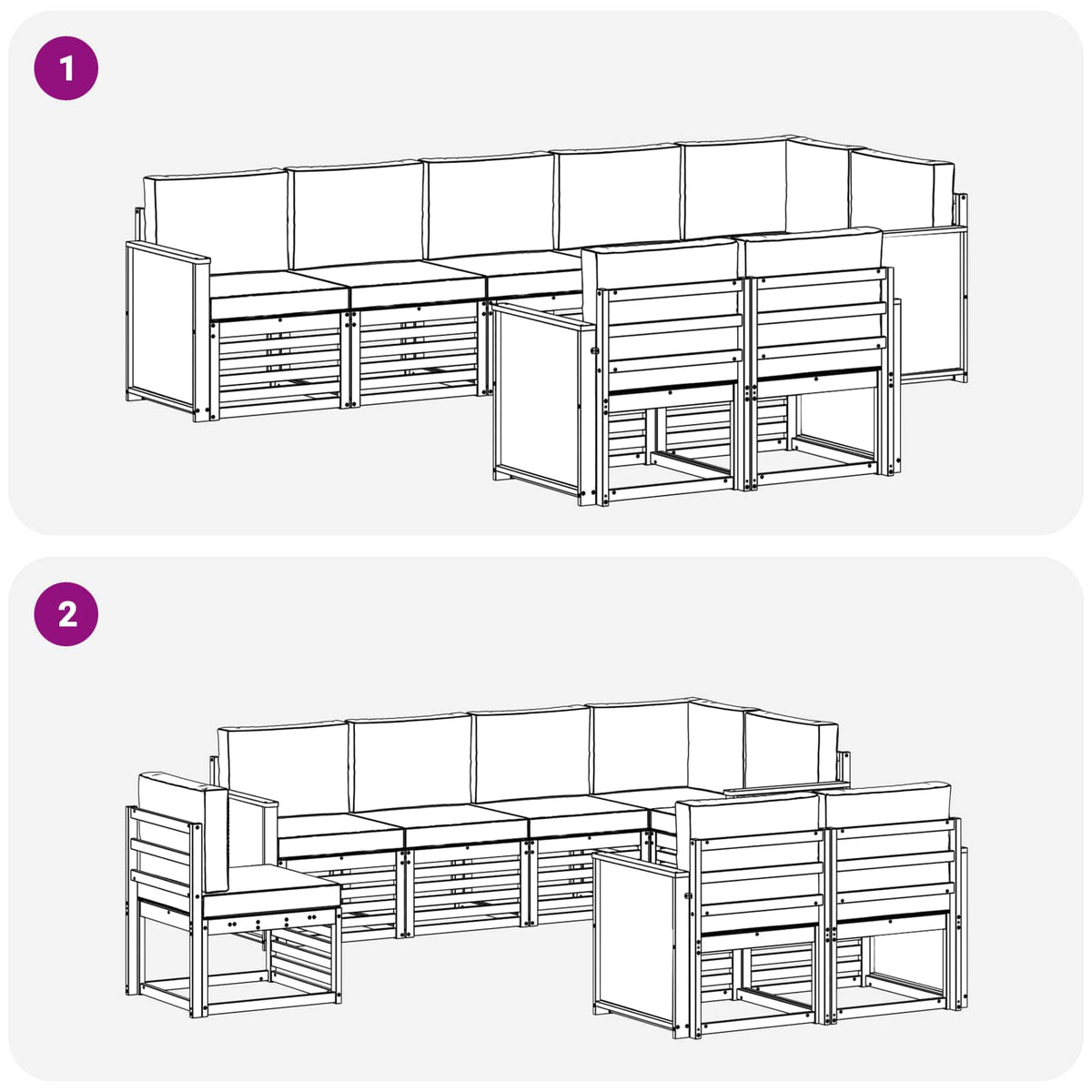 Set vanjskih sofa 7 kom.