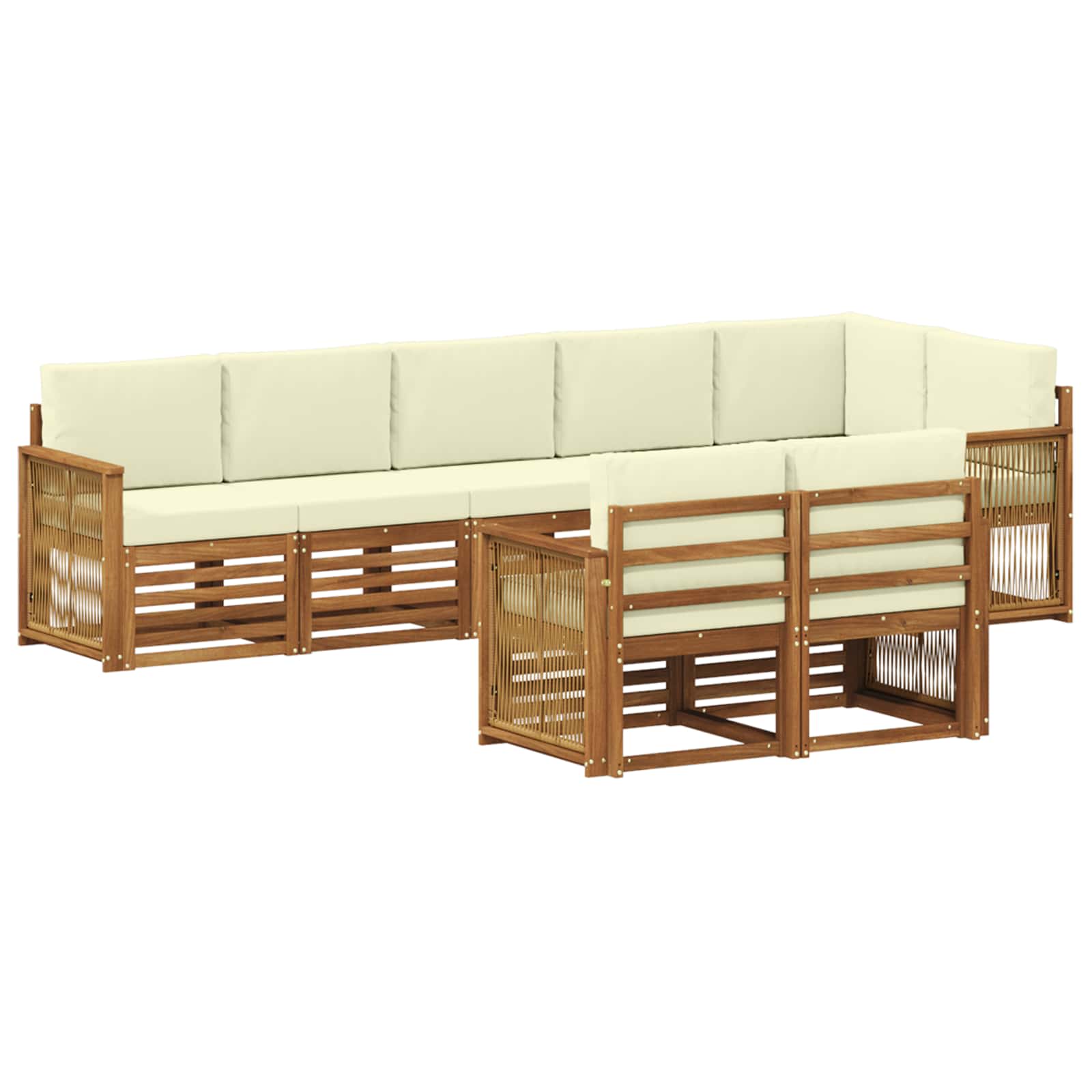 Setovi sofa Čvrsto drvo akacije