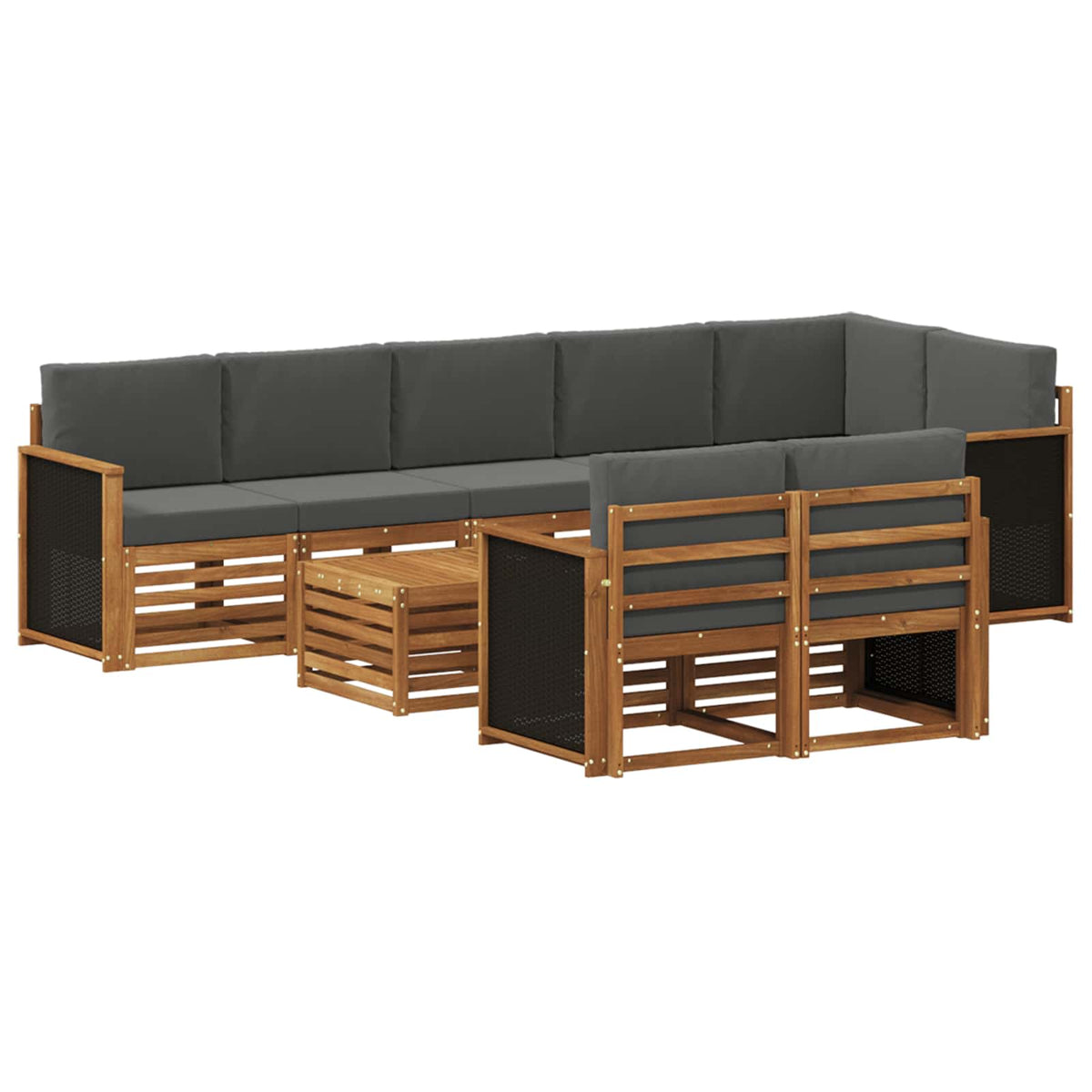 Setovi sofa Čvrsto drvo akacije