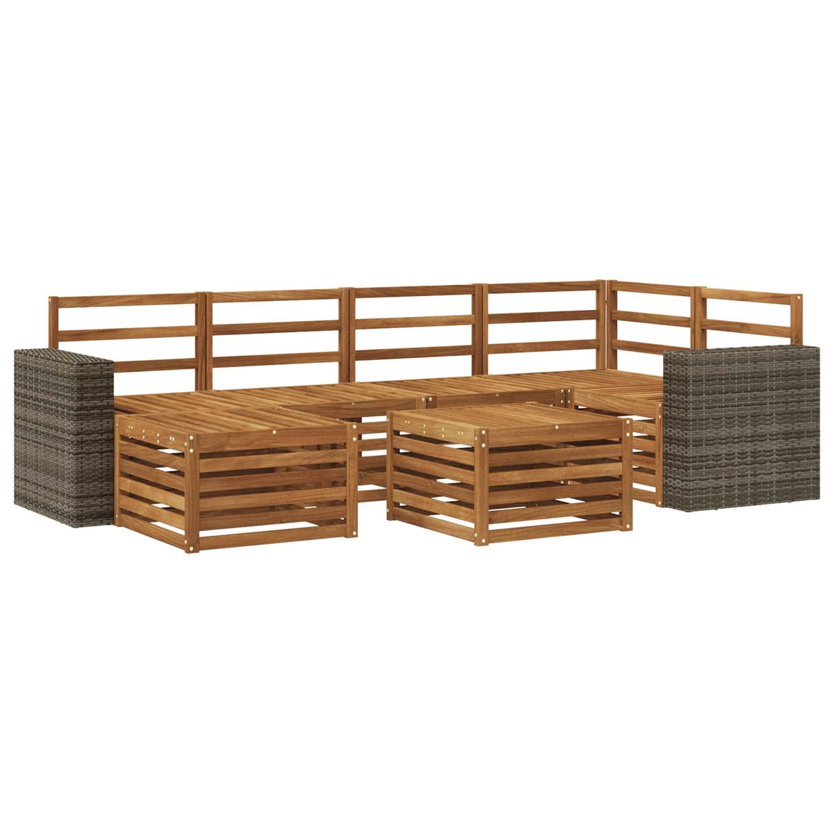 Set vanjskih sofa 7 kom. Prirodna Poliester