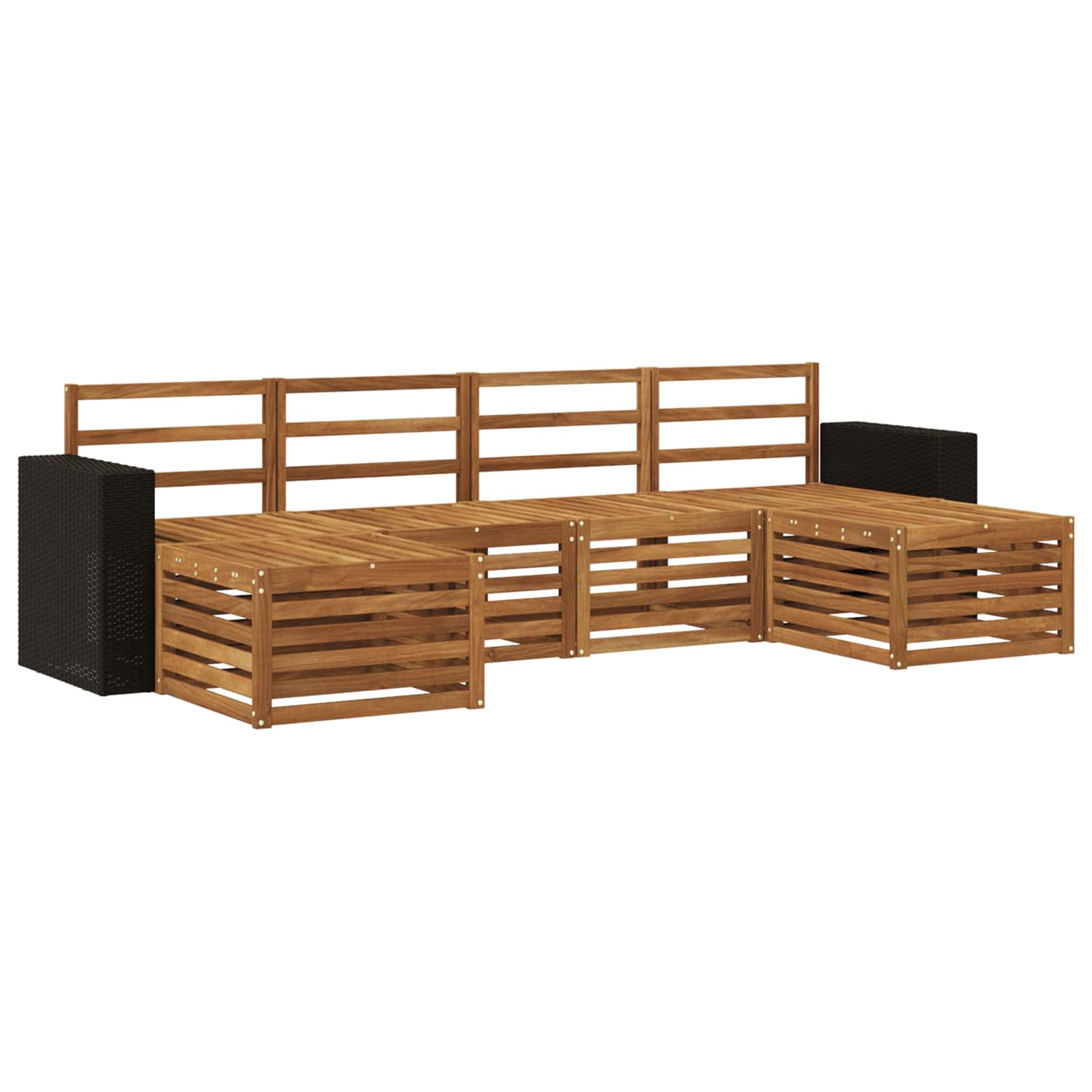 Setovi sofa 6 pcs Prirodna Čvrsto drvo akacije