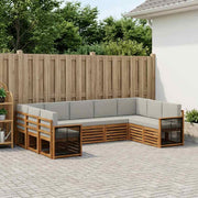 Set vanjskih sofa 7 kom. Prirodna i svjetlosiva