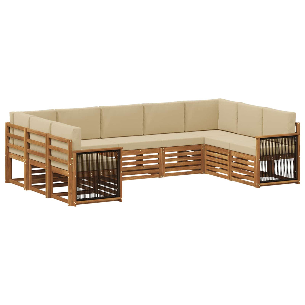 Set vanjskih sofa 7 kom. Prirodna