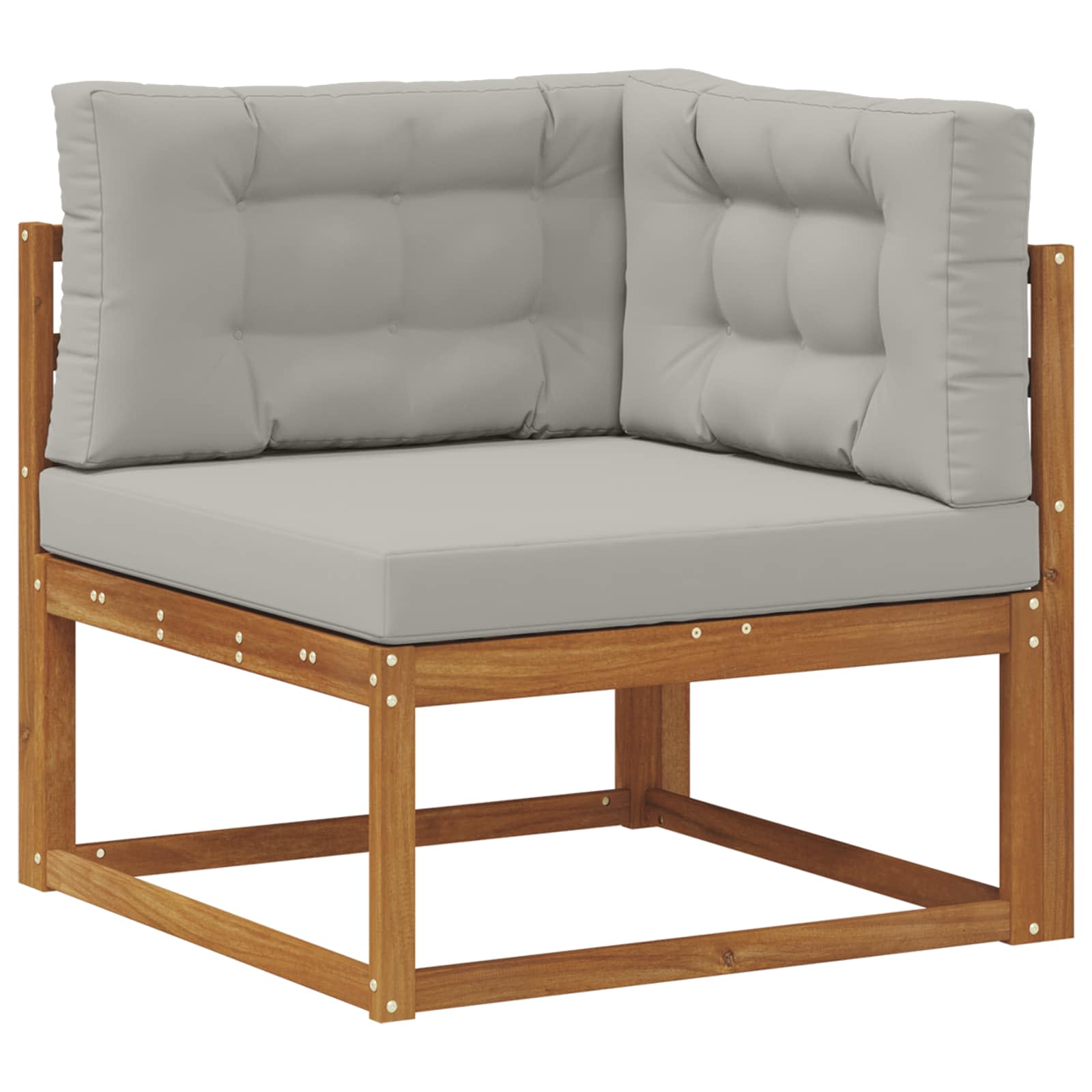 Set vanjskih sofa s jastukom 8 pcs Prirodna i Svjetlosiva