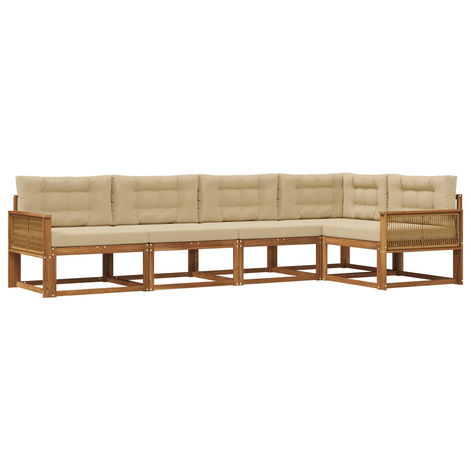 Set vanjskih sofa 5 pcs Prirodna i bež