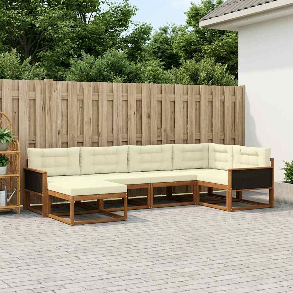 Set vanjskih sofa 6 pcs Prirodna i krem