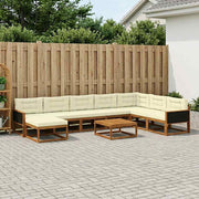 Set vanjskih sofa s jastukom 9 pcs Čvrsto drvo akacije