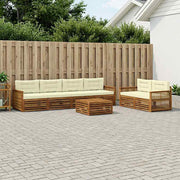 Set vanjskih sofa 7 kom. Prirodna i krem