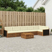 Set vanjskih sofa 7 pcs Prirodna i krem 79 x 79 x 37 cm
