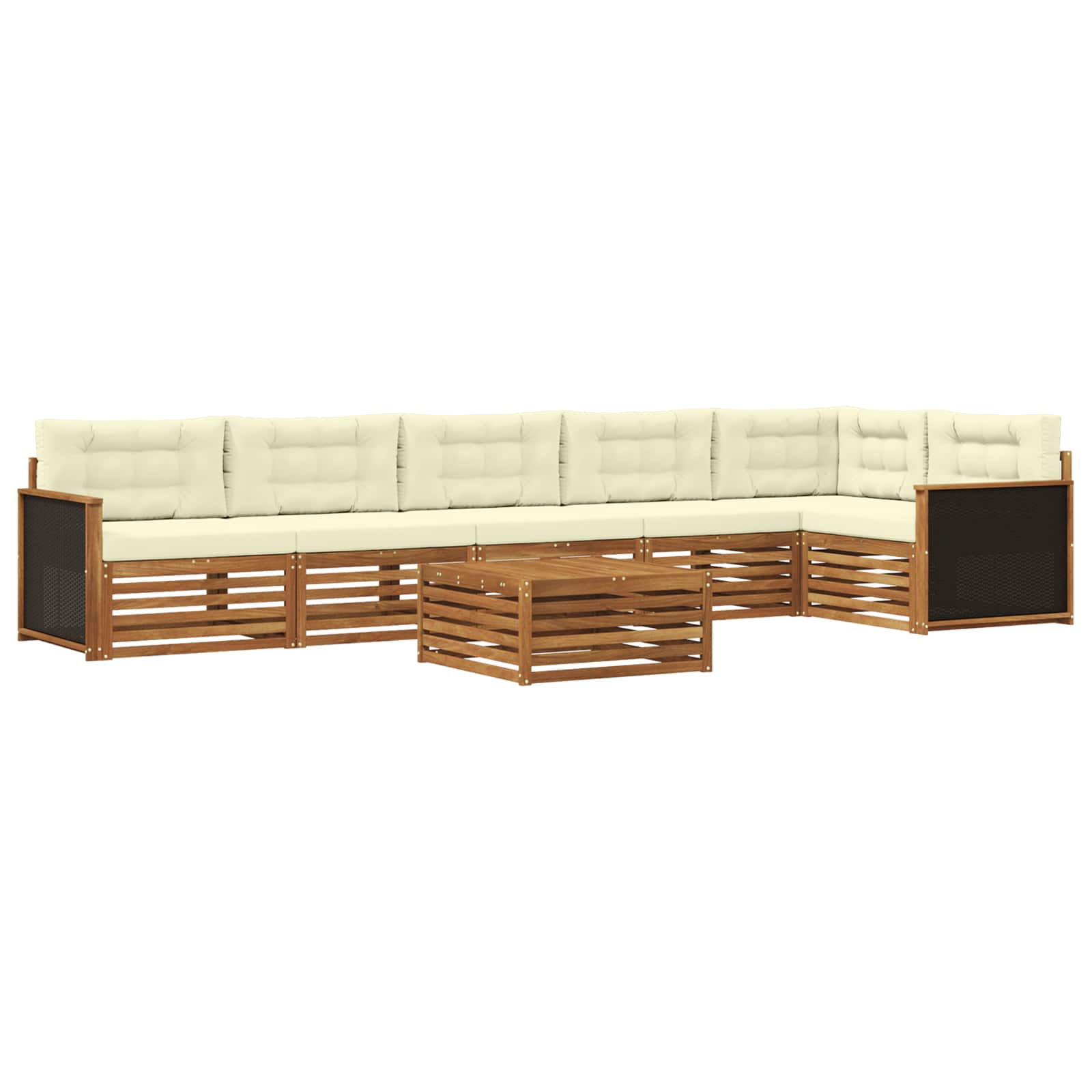 Set vanjskih sofa 7 pcs Prirodna i krem 79 x 79 x 37 cm