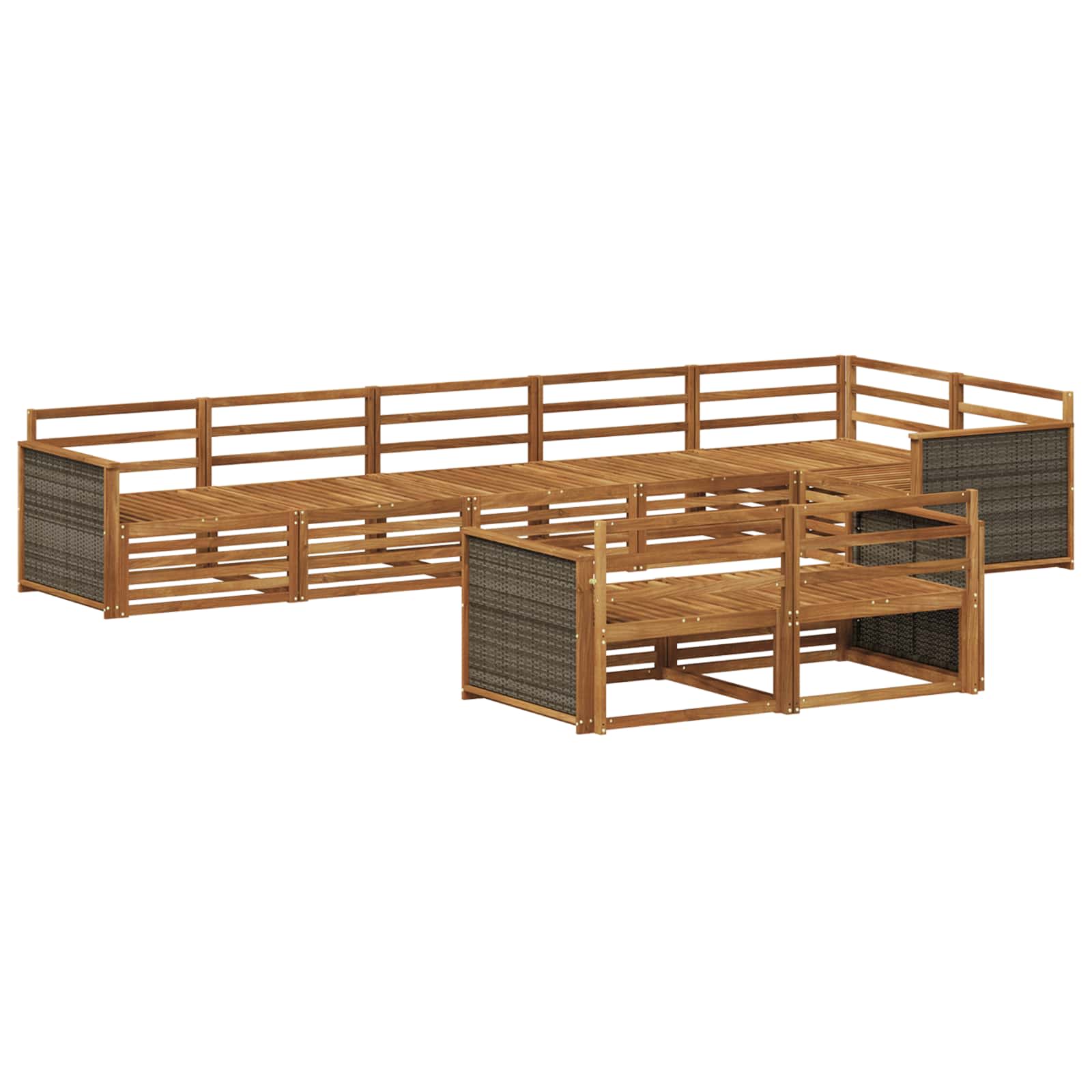 Set vanjskih sofa 8 pcs Prirodna