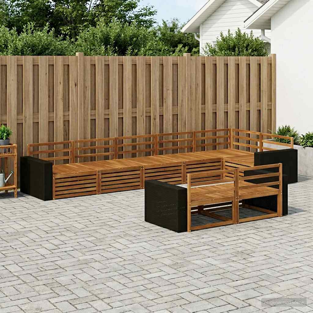Set vanjskih sofa 8 pcs Prirodna
