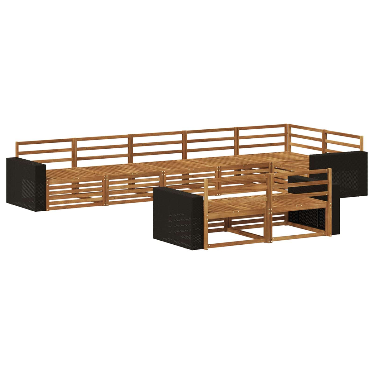 Set vanjskih sofa 8 kom. Prirodna
