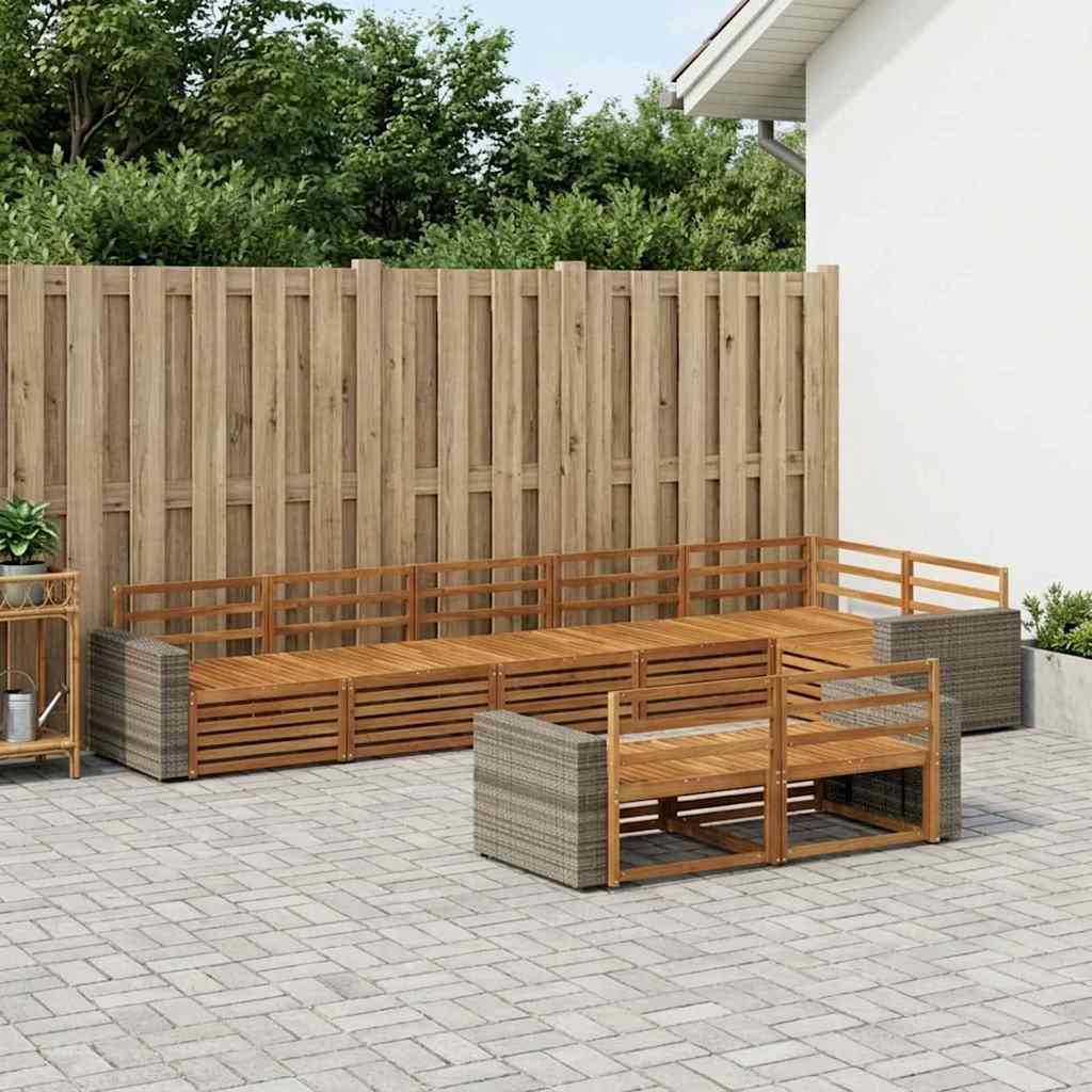 Set vanjskih sofa 8 pcs Prirodna