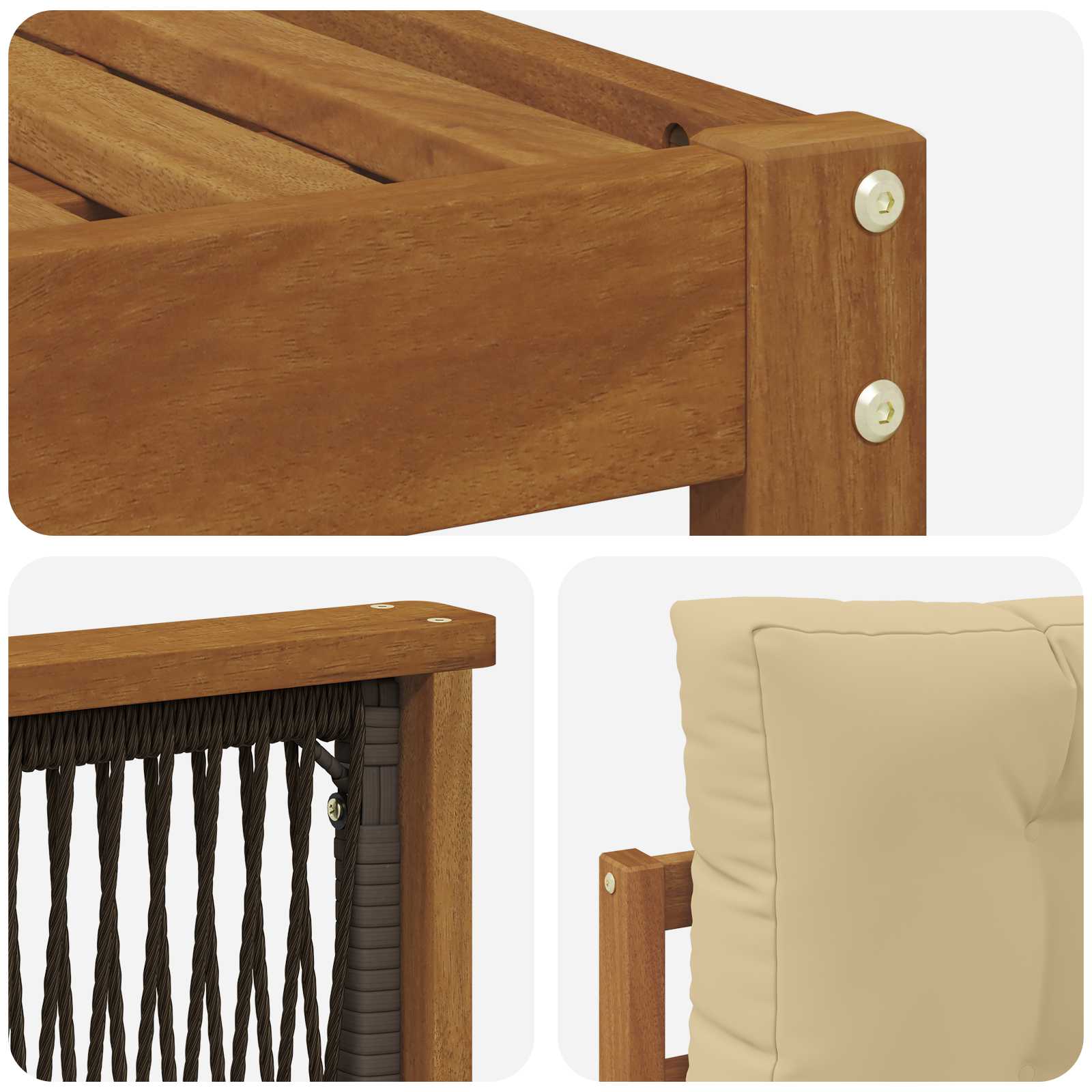 Set vanjskih sofa s jastukom 9 pcs