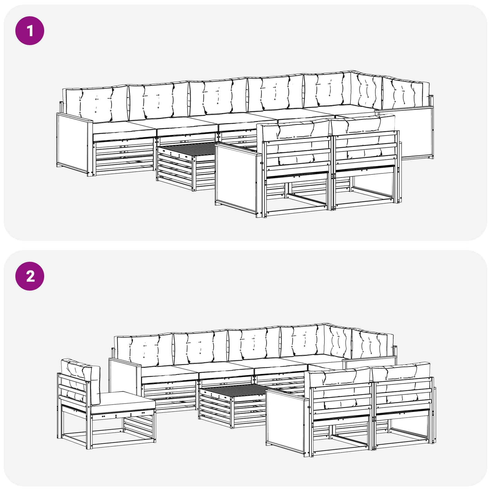 Set vanjskih sofa 9 kom.