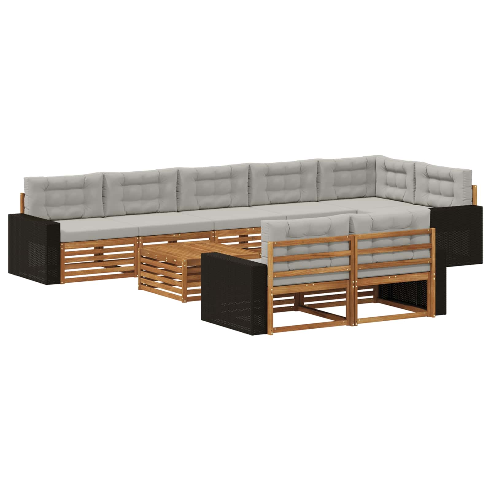Set vanjskih sofa s jastukom 9 pcs