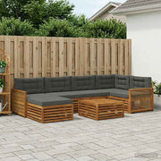 Set vanjskih sofa 7 kom. Prirodna i antracit