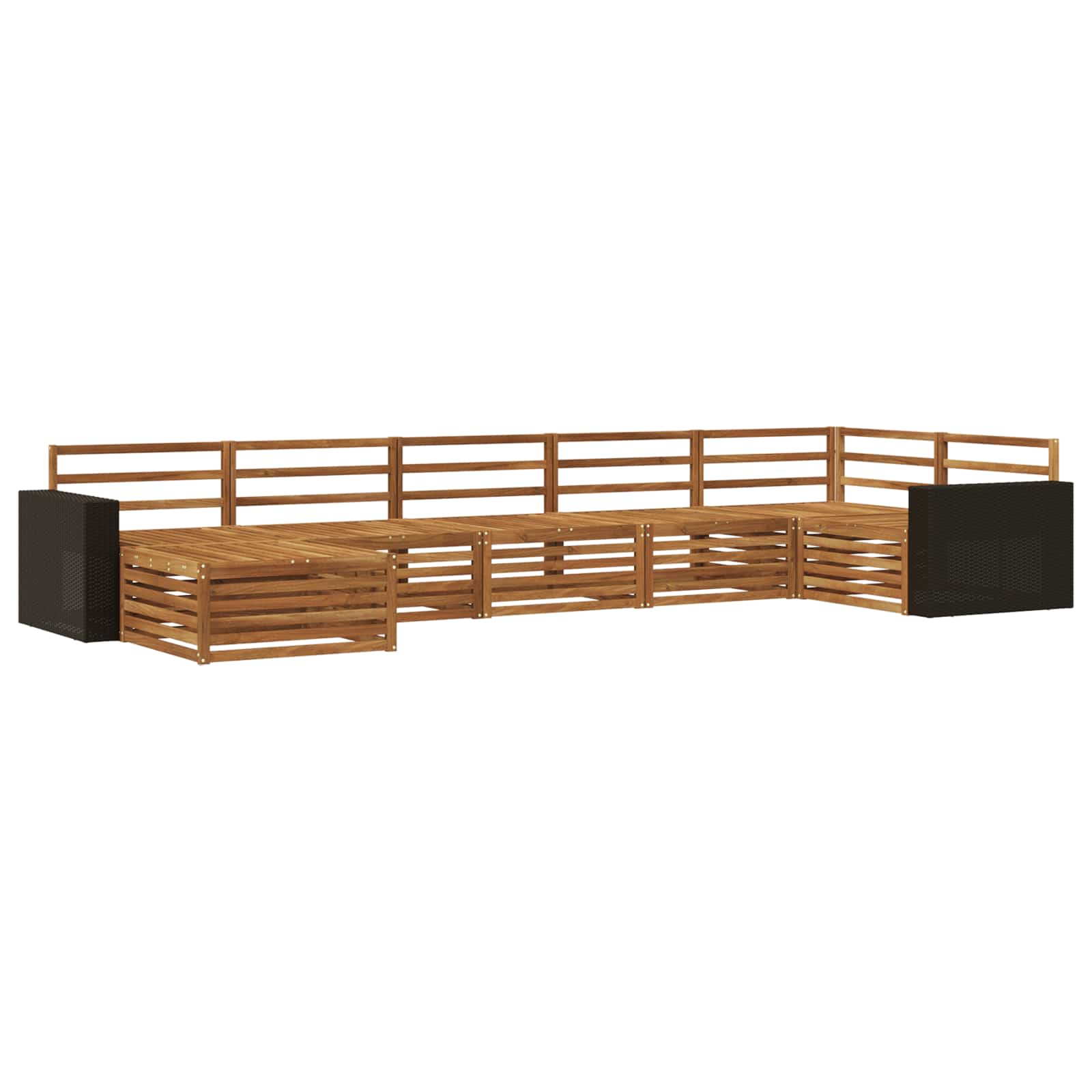 Set vanjskih sofa 7 kom. Prirodna