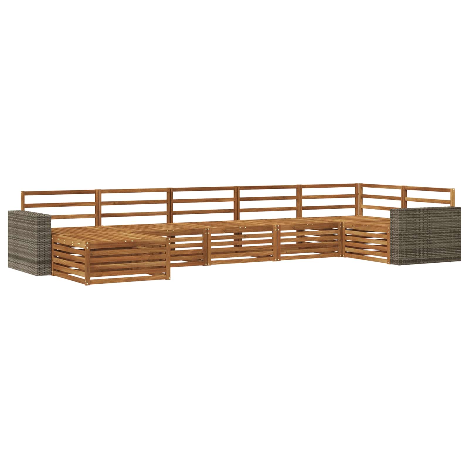 Set vanjskih sofa 7 kom. Prirodna