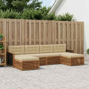 Set vanjskih sofa 6 kom. Čvrsto drvo akacije