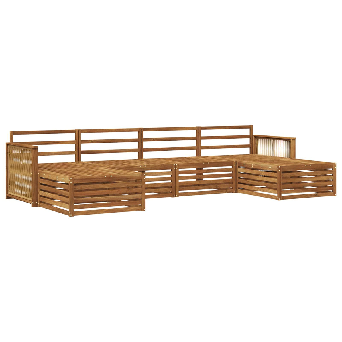 Set vanjskih sofa 6 kom. Čvrsto drvo akacije