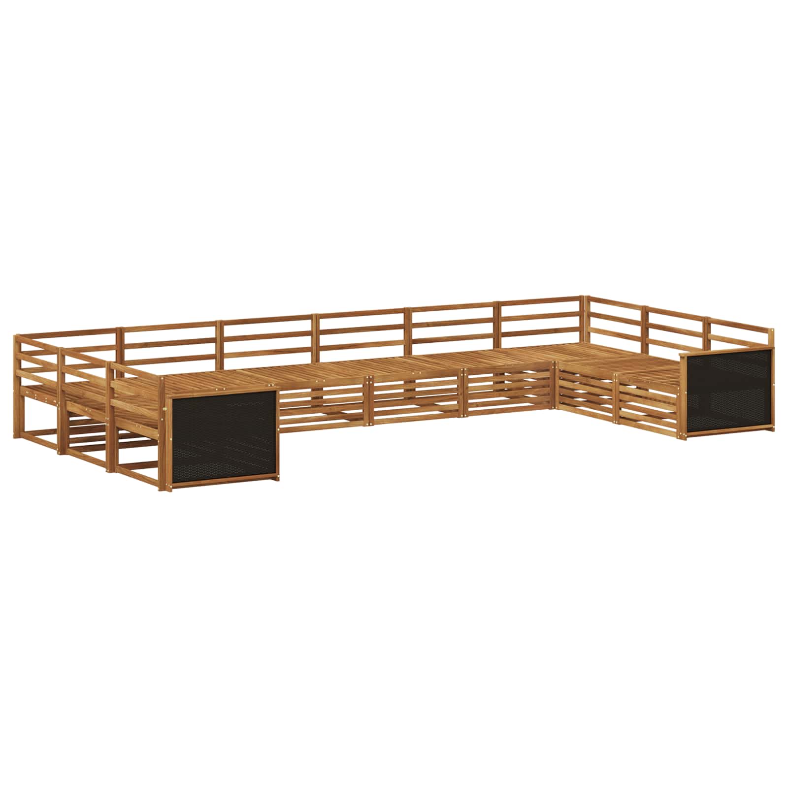 Setovi sofa 10 pcs Čvrsto drvo akacije