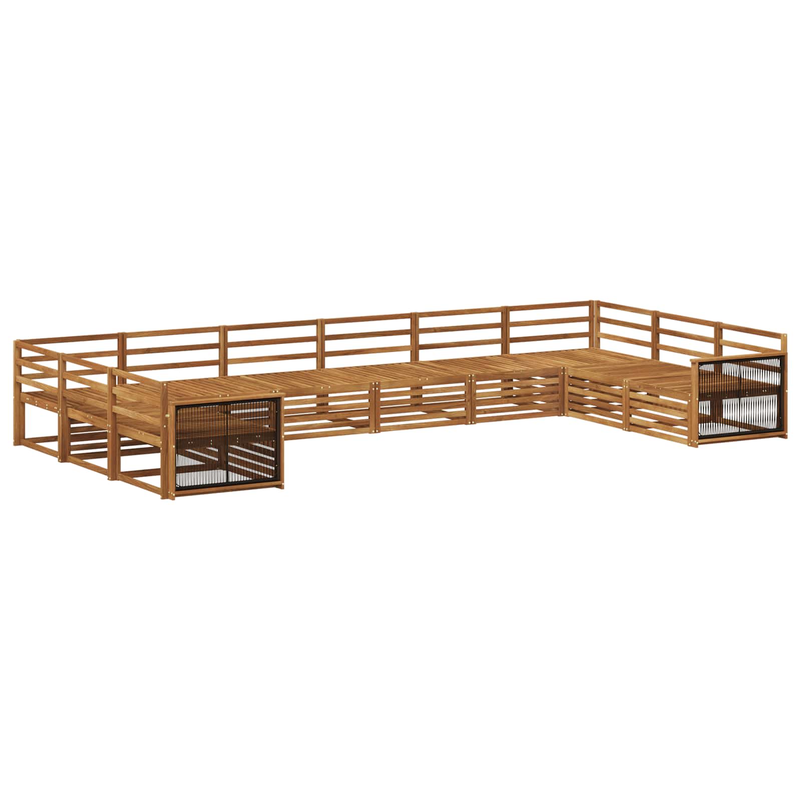 Setovi sofa 10 pcs Čvrsto drvo akacije