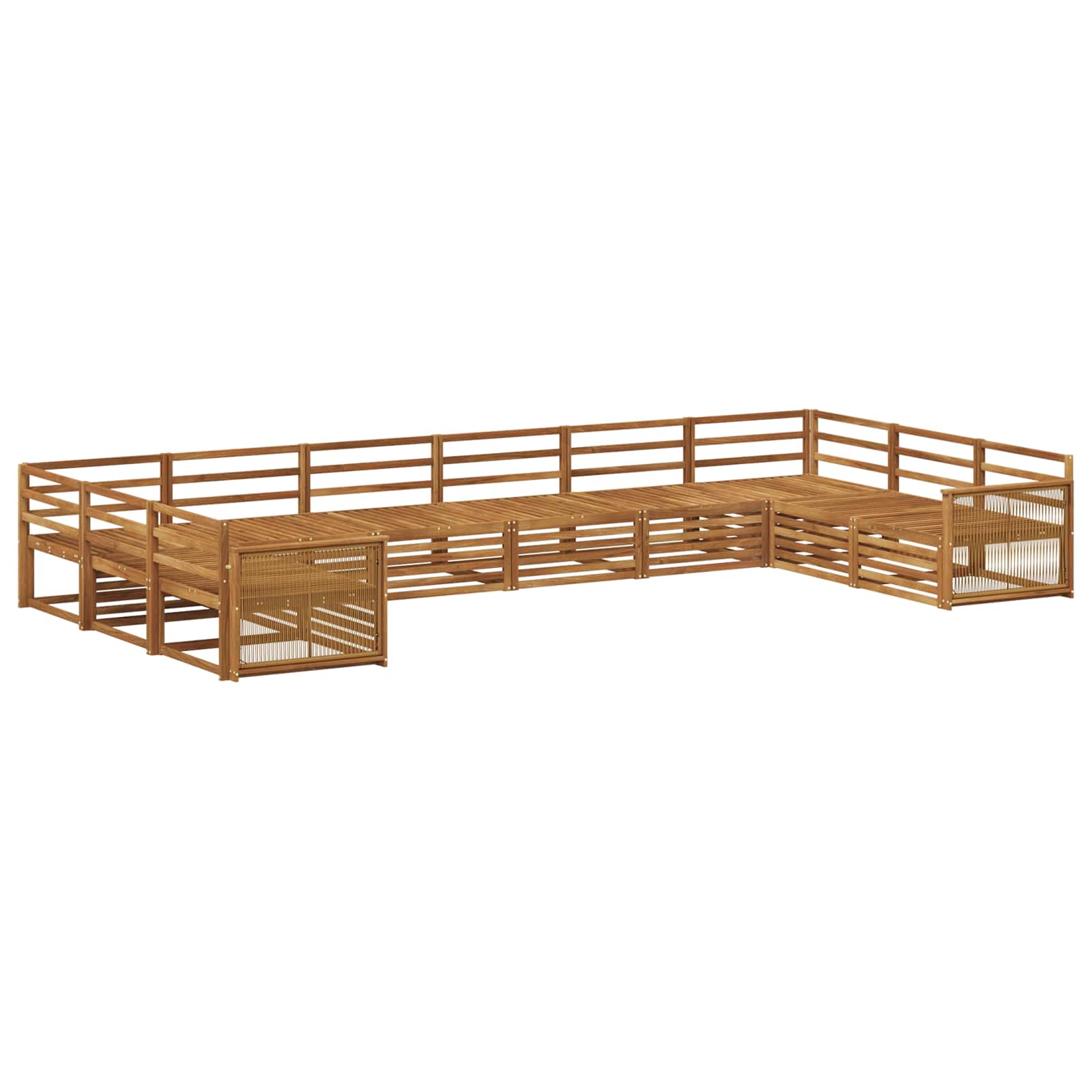 Setovi sofa 10 pcs Čvrsto drvo akacije