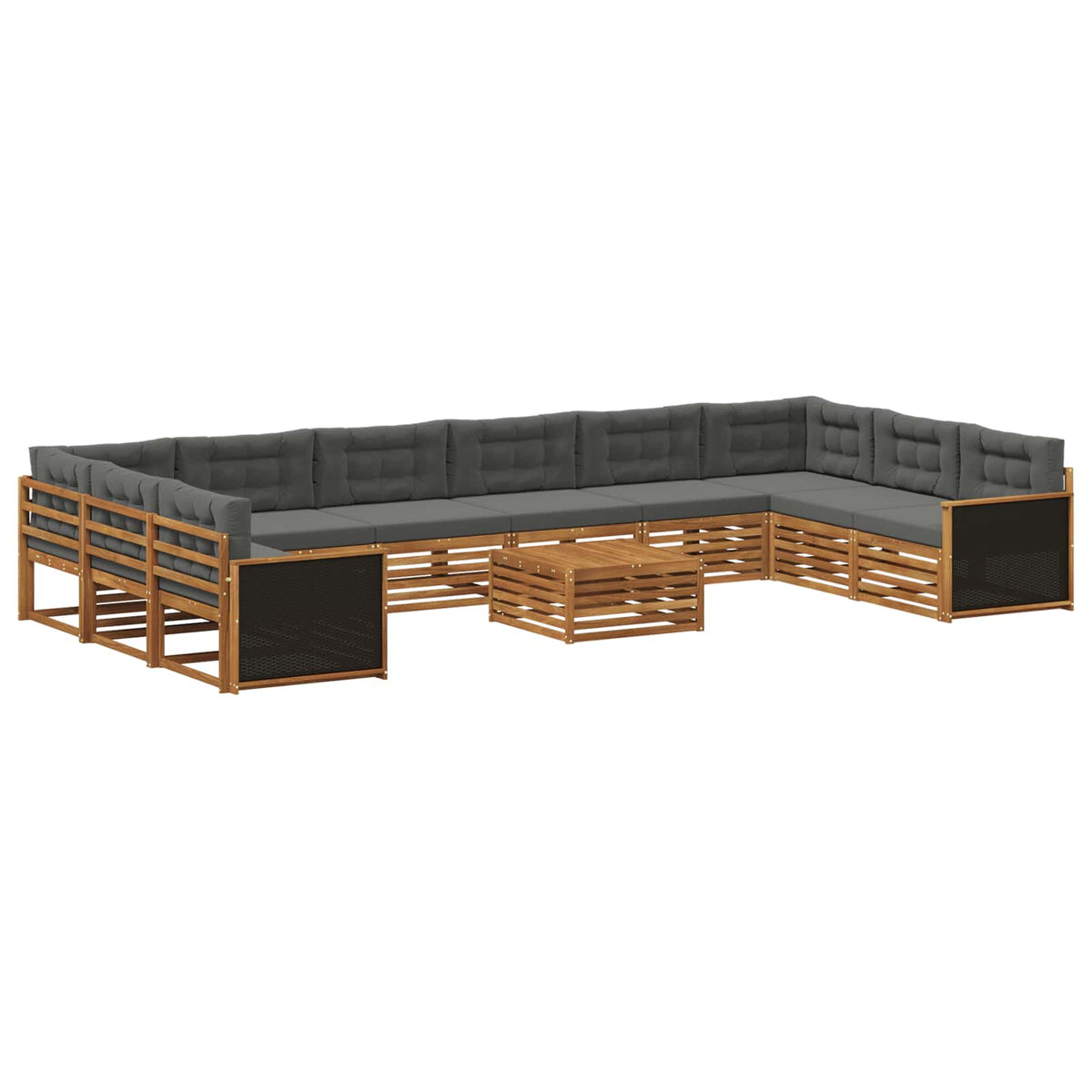 Setovi sofa 11 kom. Čvrsto drvo akacije